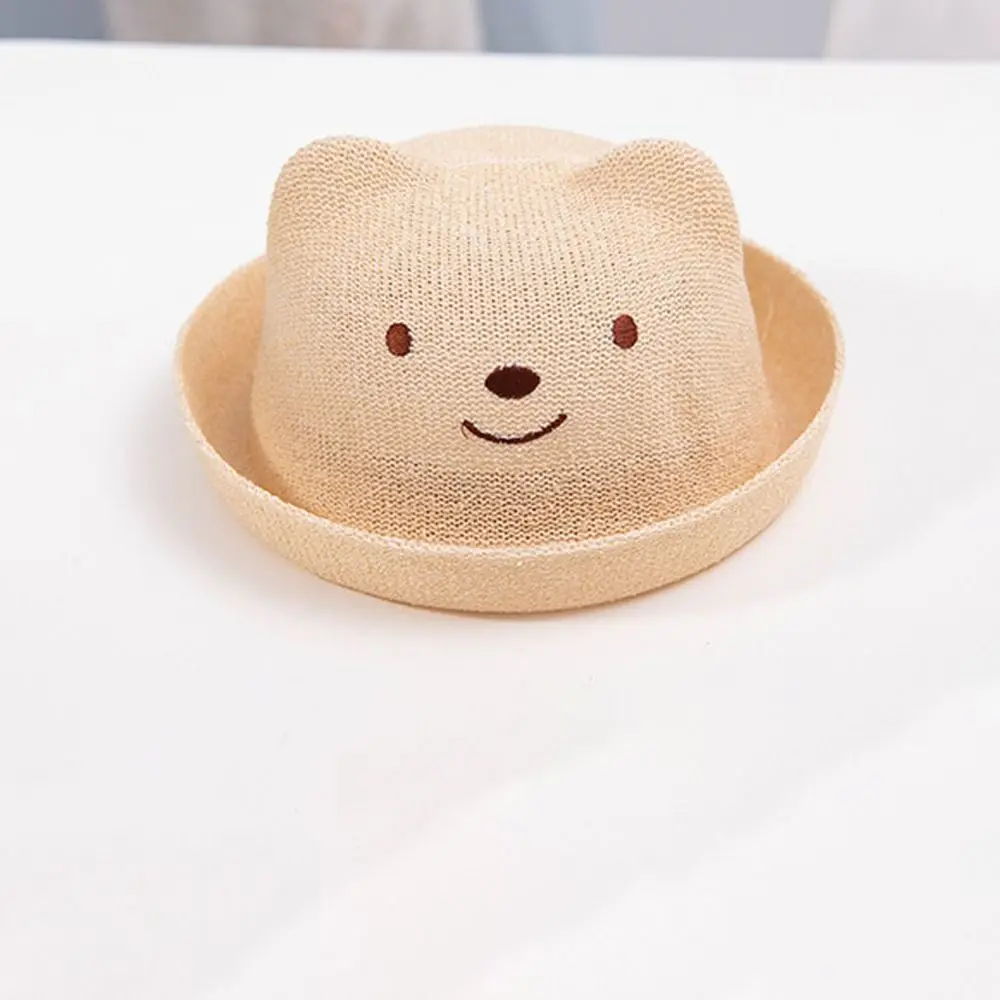 Breathable Baby Straw Hat 1-3Y Sunshade Cartoon Animal Summer Sun Hat Sunbonnet Panama Cap Girls Boys