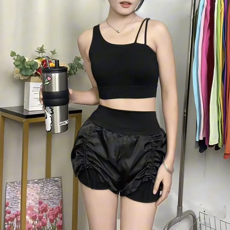 

Women's One-Cup Running Sports Vest Sexy Pilates Yoga Fitness Bra Outdoor Training Beautiful Back Design Summer Fitness Wear