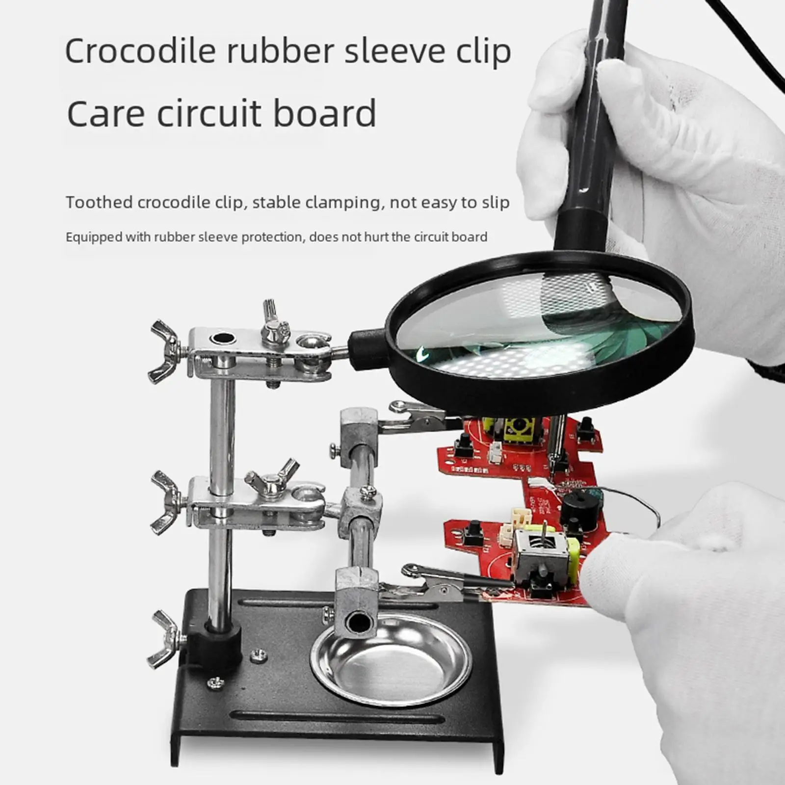 

Soldering Station Flexible Third Hand for Circuit Board Auxiliary Clamp Hobby Electronic Maintenance Jewelry Making Crafting