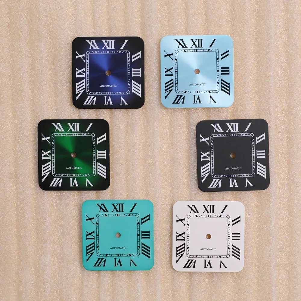 

26.mm S Square Watch Dial For NH35/NH36/4R35 Automatic Movement Watch Modification Accessories Sunburst Ray Black Blue Dial Face