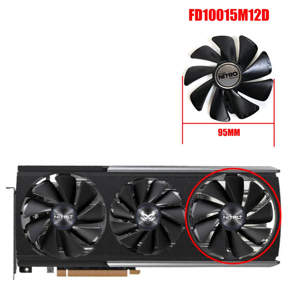 NEW 85MM 95MM FD9010H12D FD10015M12D Graphics Card Cooler Fan For Sapphire RX 5700 XT 8GB NITRO+ Special Edition Video Card