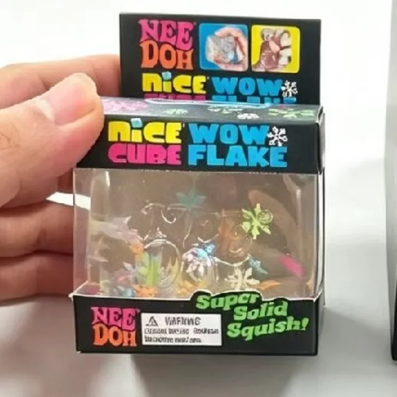 //Needoh Wow Flake Nice Cube Squeeze Sensory Stretch Anxiety ASMR Anti Stress Release Hand Relax Gift Toy