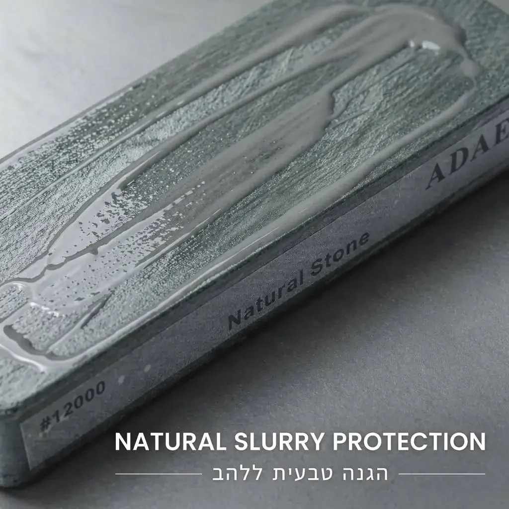 Xingzi Natural Whetstone 12000 Grit, 200x75x29mm Professional Finishing Stone 1.22kg, Mirror Polished Honing Stone for Razor