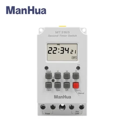 ManHua MT316S 220VAC 30A  28ON/OFF 68ON/OFF Digital Automatic Electronic Programmable Timer Switch with CE Temporizador Digital