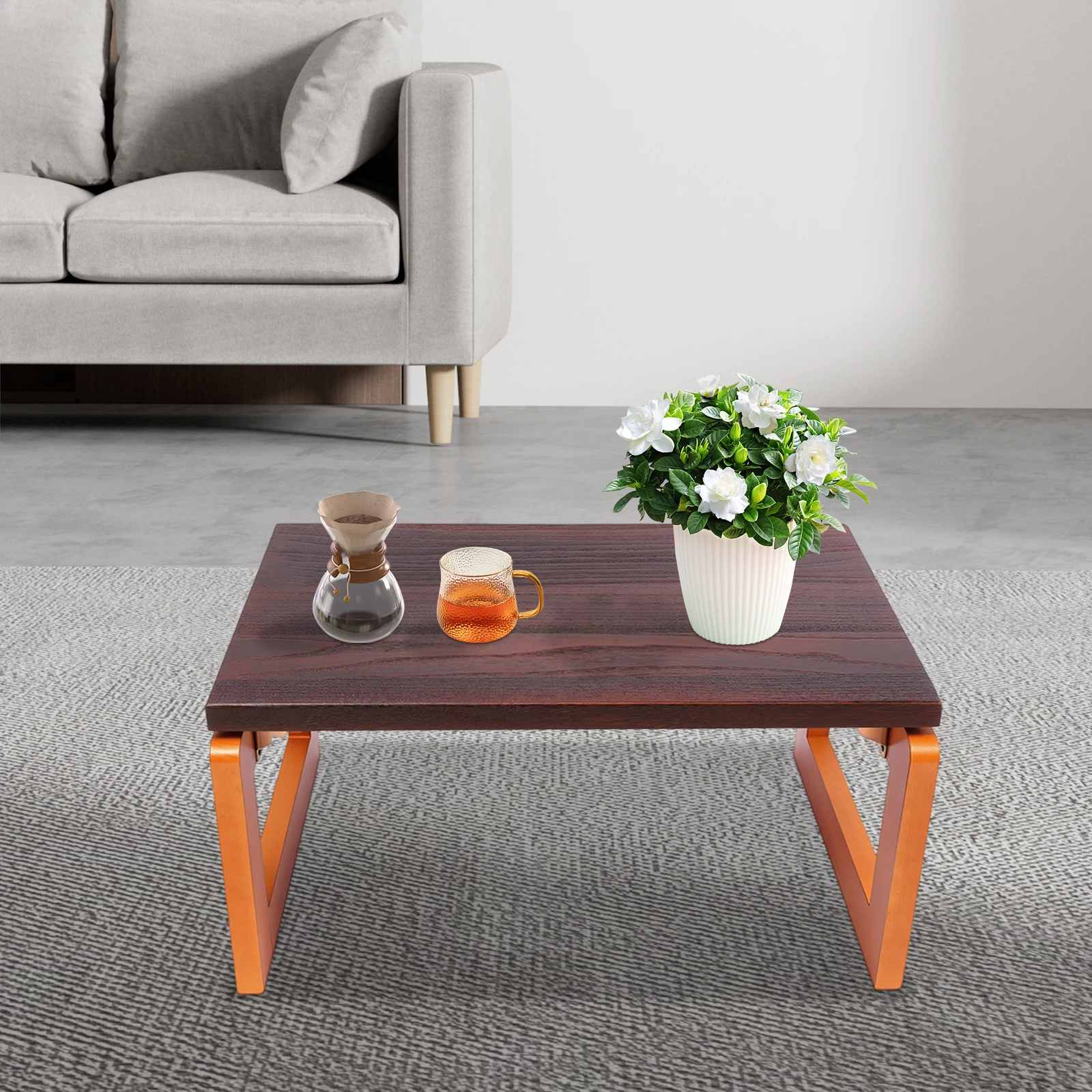 

Складной журнальный столик из массива дерева, винтажный складной боковой стол для спальни, гостиной, балкона, дивана, прикроватная тумбочка для закусок