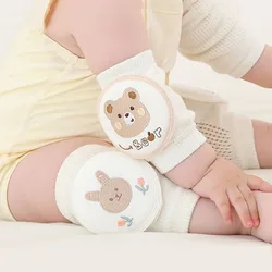 1 Pair Cotton Baby Knee Pads Cute Cartoon Crawling Protector Kids Kneecaps Children Mesh Kneepad Baby Anti-slip Safe Leg Warmer