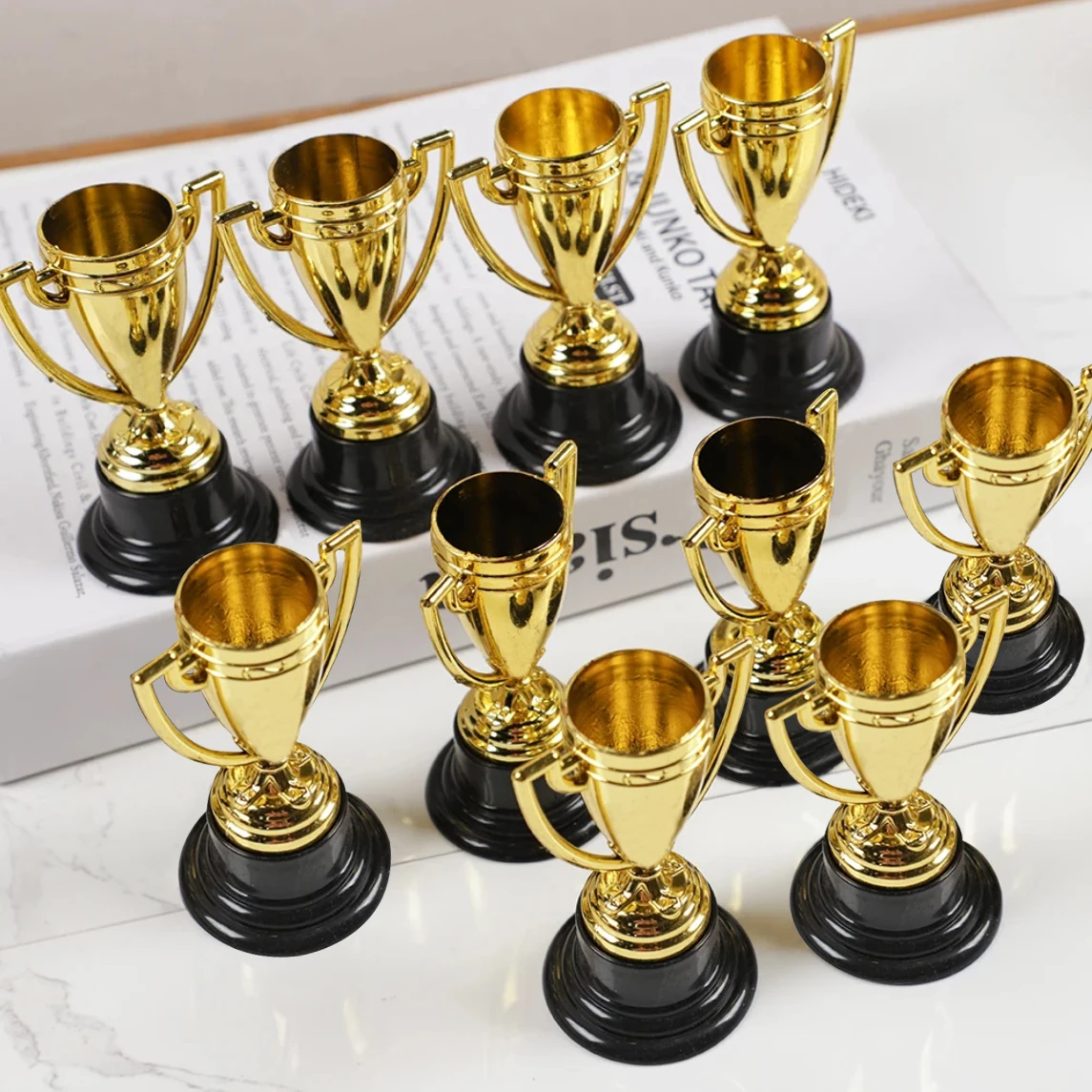 Mini Gold Trophies Set