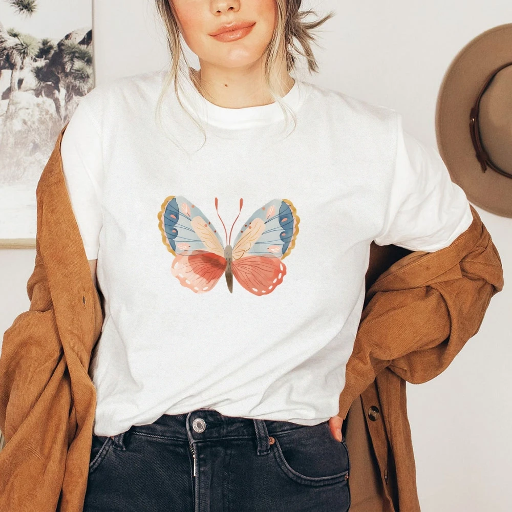 

Cute Core Cotton с короткими рукавами из чистого хлопка Топы Soft The Touch Дизайн на весь день Комфорт Y2k Ткань Wicks Away Moisture