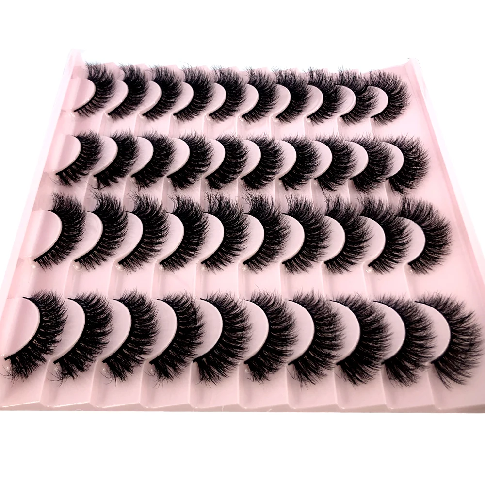 20 ペアナチュラルつけまつげ偽まつげロングメイク 3d ミンクまつげエクステンションまつげミンクまつげ美容