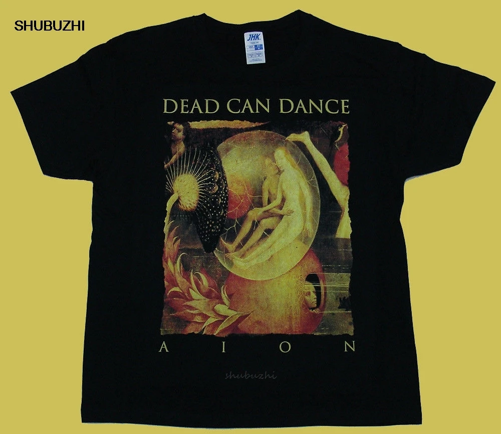 Black T-shirt DEAD CAN DANCE  Softer Cotton Cartoon Print Short Sleeve T Shirt  Tops Cool T Shirt Top Tee