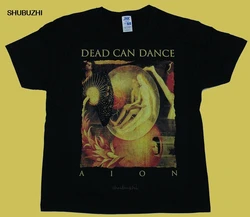 Camiseta negra de algodón con estampado de dibujos animados de DEAD CAN DANCE, camiseta de manga corta, camisetas geniales