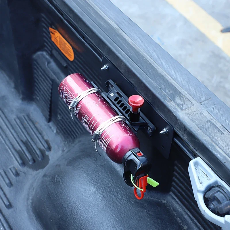 Gao Ruying For Toyota Tundra 2014-2021 Carbon steel Black Car Cargo Box Fire extinguishing bracket Interior Car Accessories