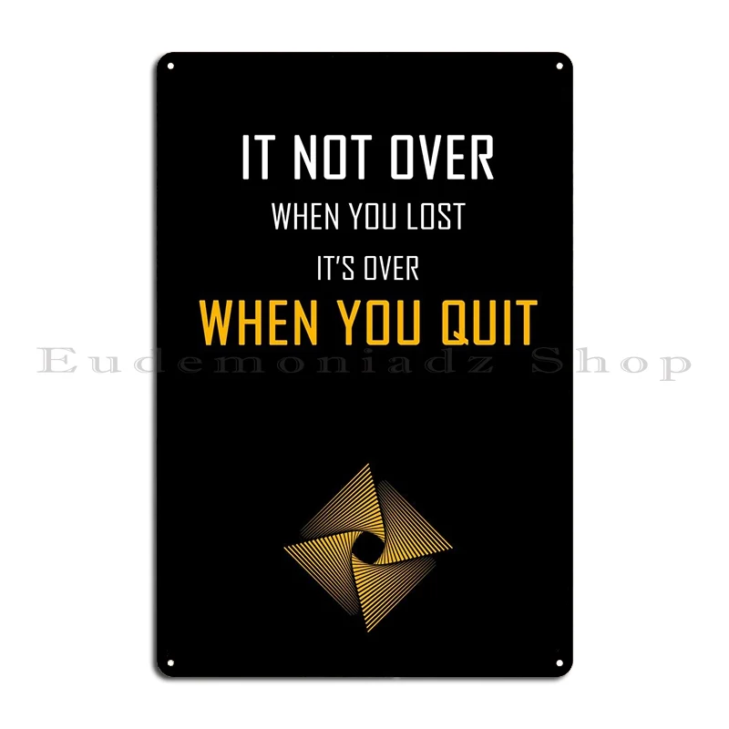 Never Quit Metal Signs Vintage Kitchen Wall Cave Design Cinema Tin Sign Poster