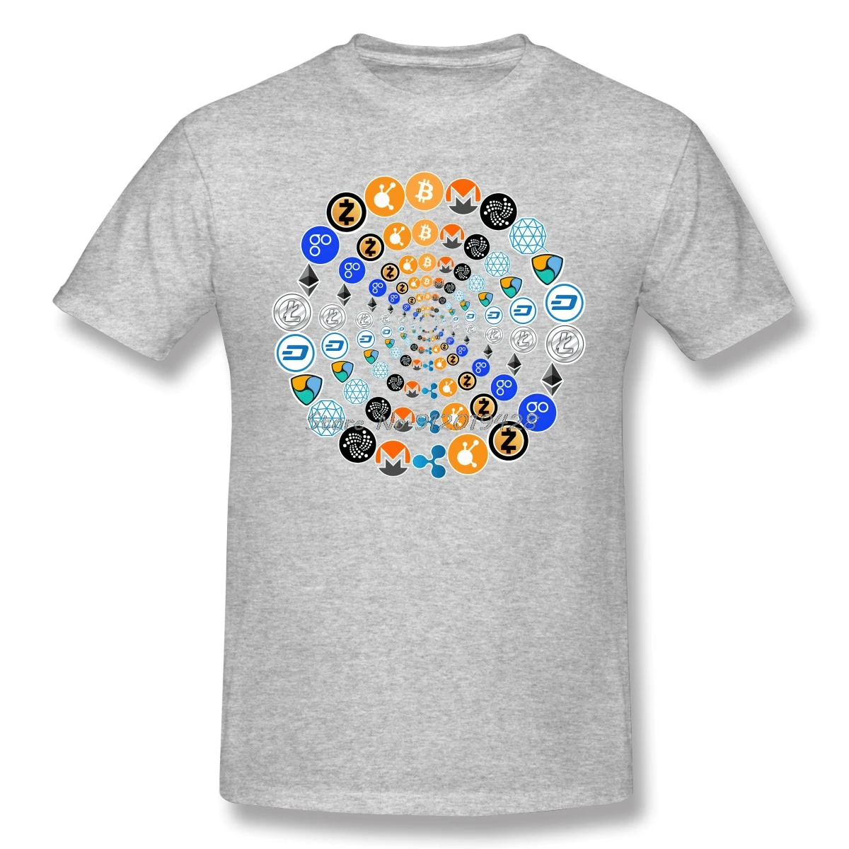 Cryptocurrency T-shirt Ethereum Bitcoin Litecoin Crypto Set Crypto Network Blockchain Technology OmiseGo Qtum TShirt Tees Tops