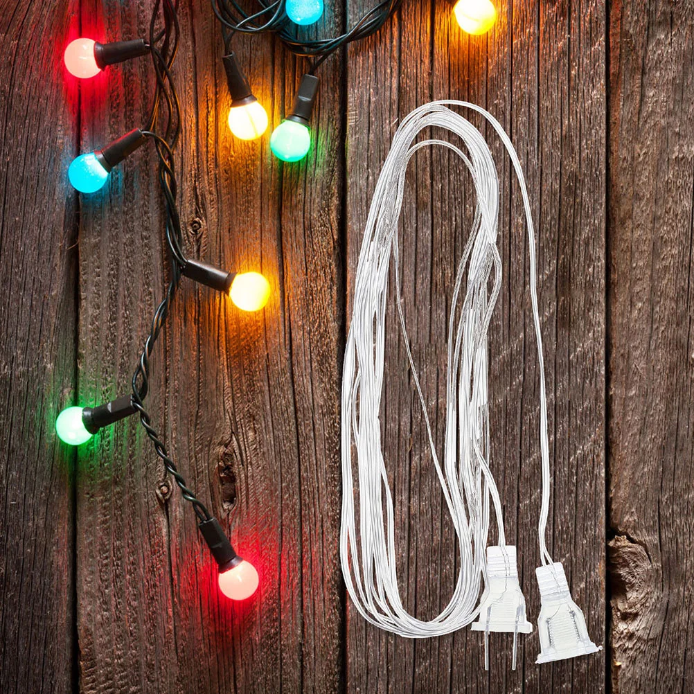 

3Pcs Extension Cord for Light Strips Weather Resistant Clear Cable Connectors for Curtain Lamps String Lights Indoor Outdoor