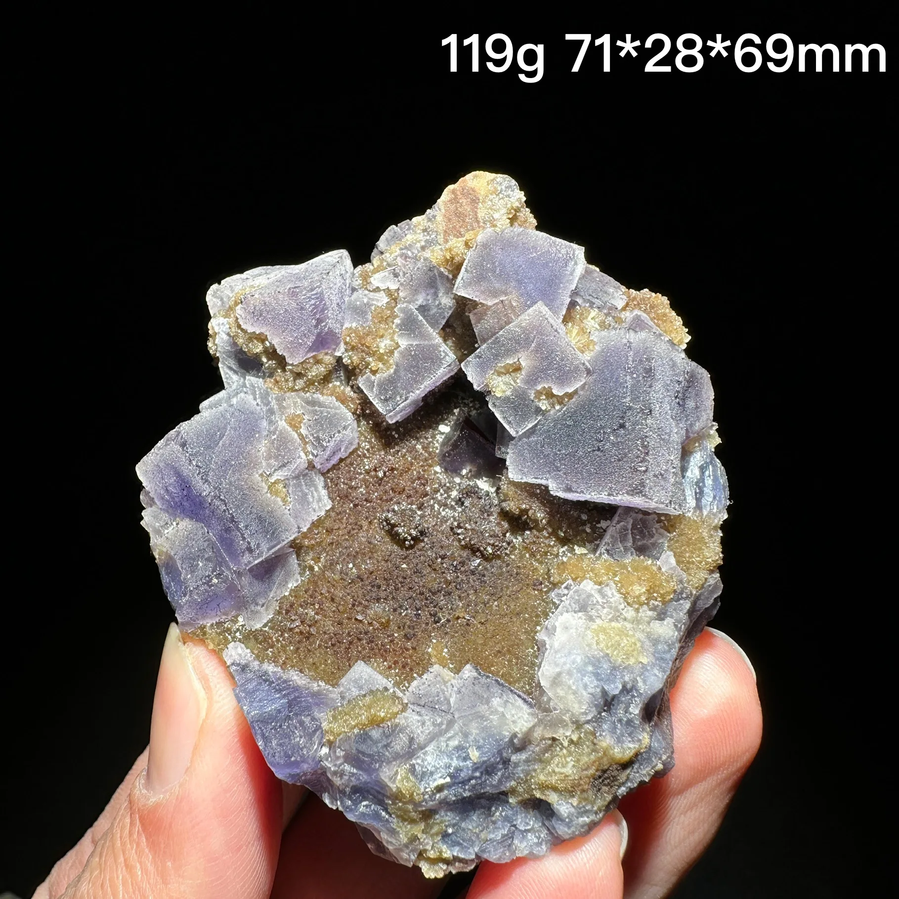 Natural China Purple Edge Fluorite Mineral Original Teaching Specimen Reiki Healing Stone Home