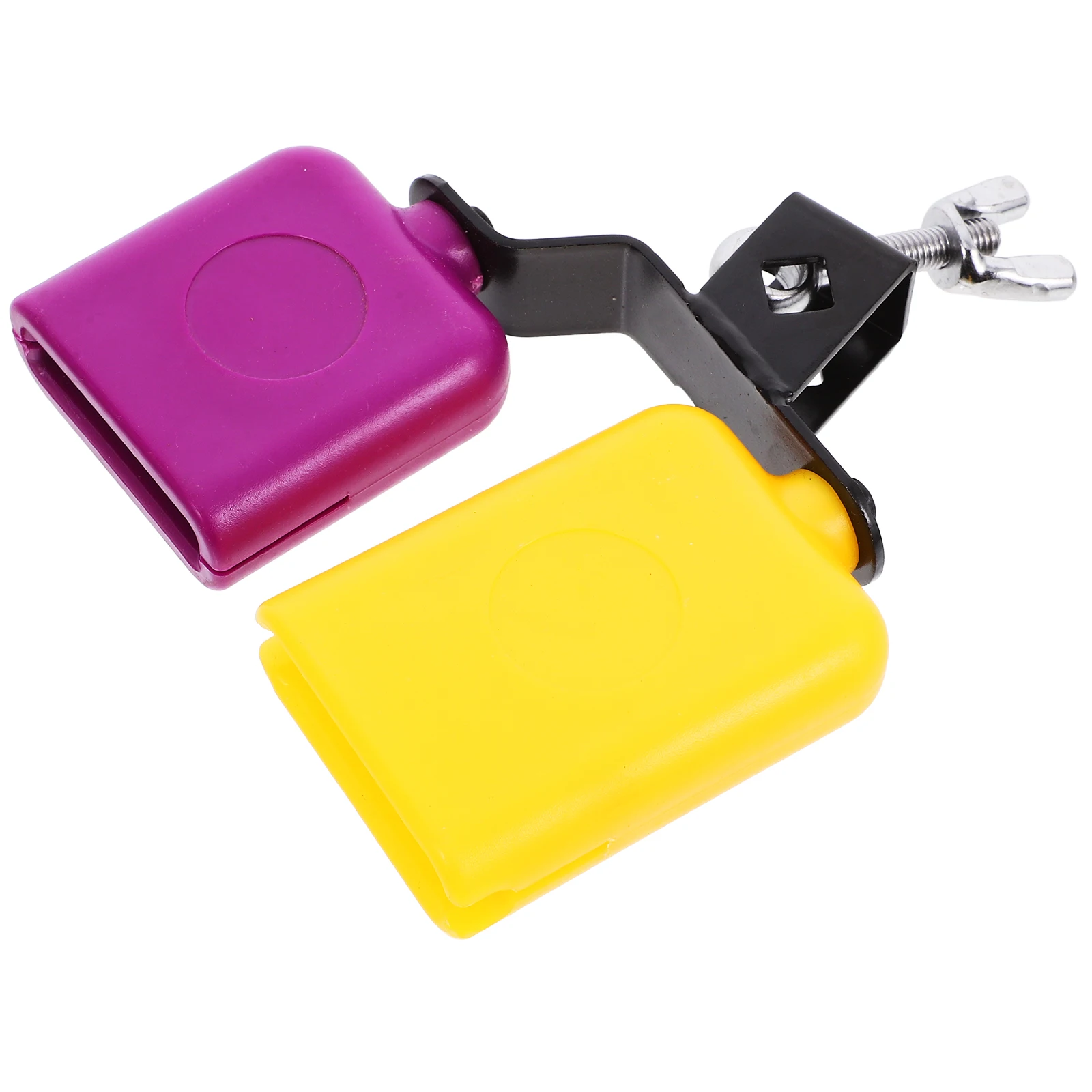 

High Low Tone Cowbell Block Drum Durable Metal Bracket Clear Sound For Drum Set Kit Percussion Instrument Accessory