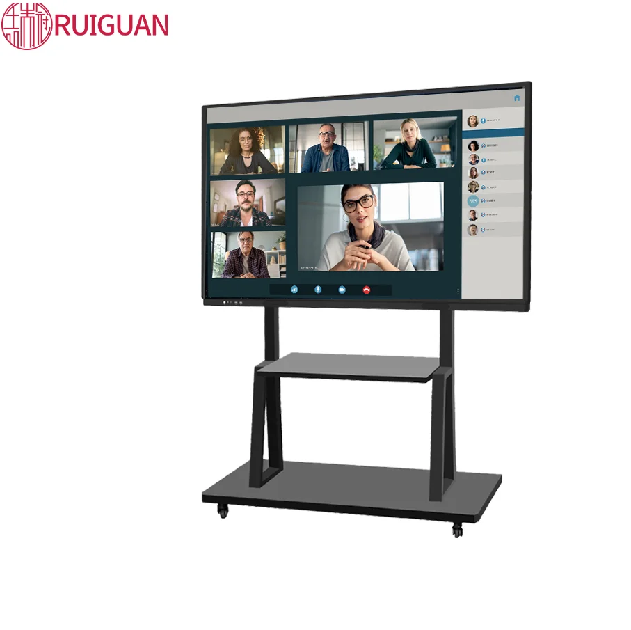 55 Inch 4K Touch Smart Interactive Electronic Whiteboard Built-in OPS High Resolution Interactive Board