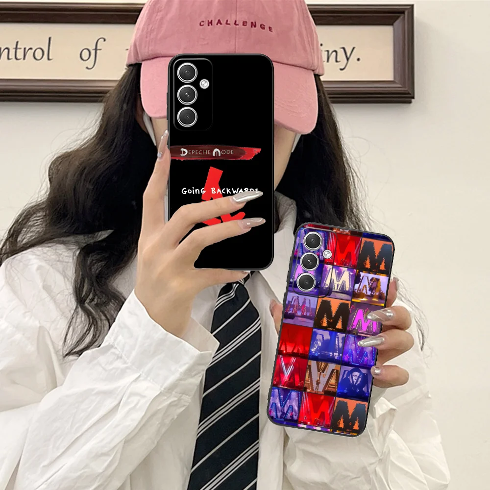 โทรศัพท์มือถือD-DepecheสําหรับSamsung Galaxy S24 S23 S22 S21 S20 S10 S9 Plus FE Ultra Liteปกสีดําสมาร์ทโฟน