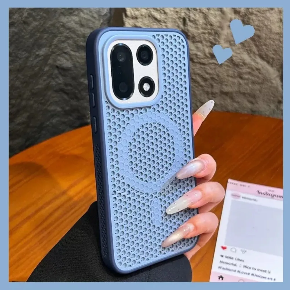 Fashion Cooling Heat Dissipation Magnetic Phone Case For OnePlus 15 For Magsafe Breathable Hard Drop Protection Back Cover view 6