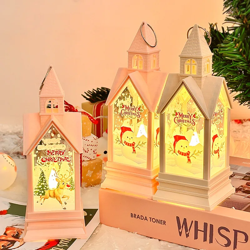 Weihnachten LED Laterne Licht Hause Weihnachtsbaum Ornamente LED Lampe Weihnachten Glow Dekorationen Kinder Geschenk Frohes Neues Jahr Dekore