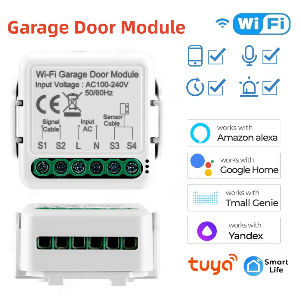 Tuya Smart Life Garage sensori per porte Controller apriscatole interruttore WiFi Alexa apertura telecomando contatto vocale Google Home