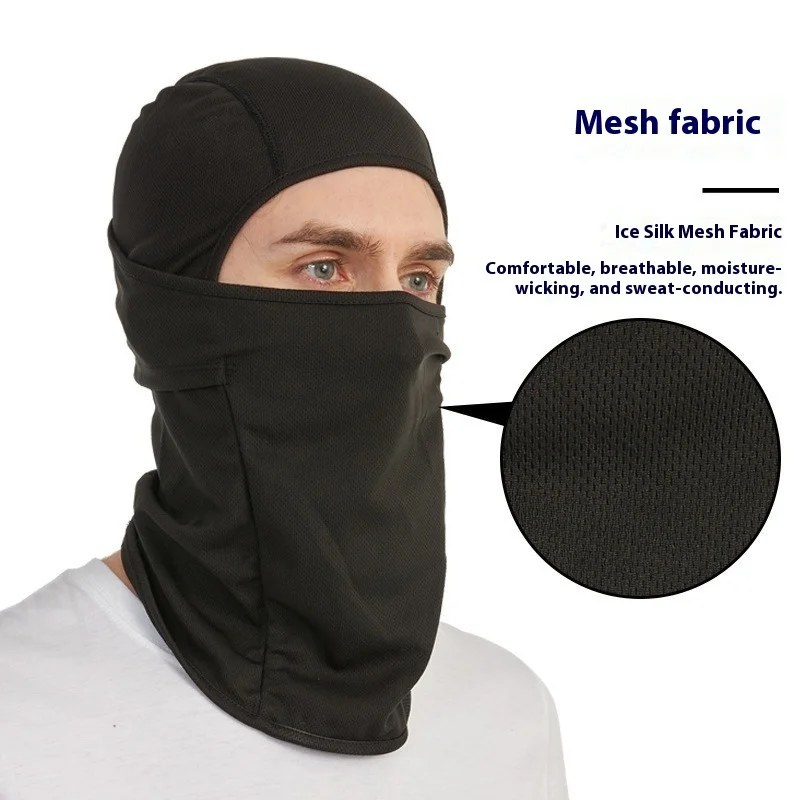 หน้ากากบาลาคลาวาแบบเต็มหน้า แห้งเร็ว สำหรับเดินป่า ปั่นจักรยาน ตั้งแคมป์ ล่าสัตว์ เล่นแอร์ซอฟต์ หมวกคลุมศีรษะสำหรับขี่จักรยาน ผ้าคลุมศีรษะสำหรับฤดูร้อน สำหรับผู้ชายและผู้หญิง