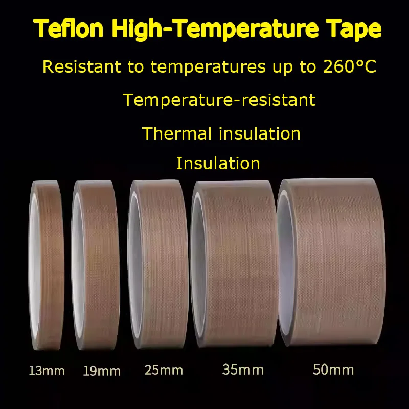 

Brown Teflon tape, high-temperature resistant, insulating, burn-proof, heat-resistant, wear-resistant, suitable for heat sealing