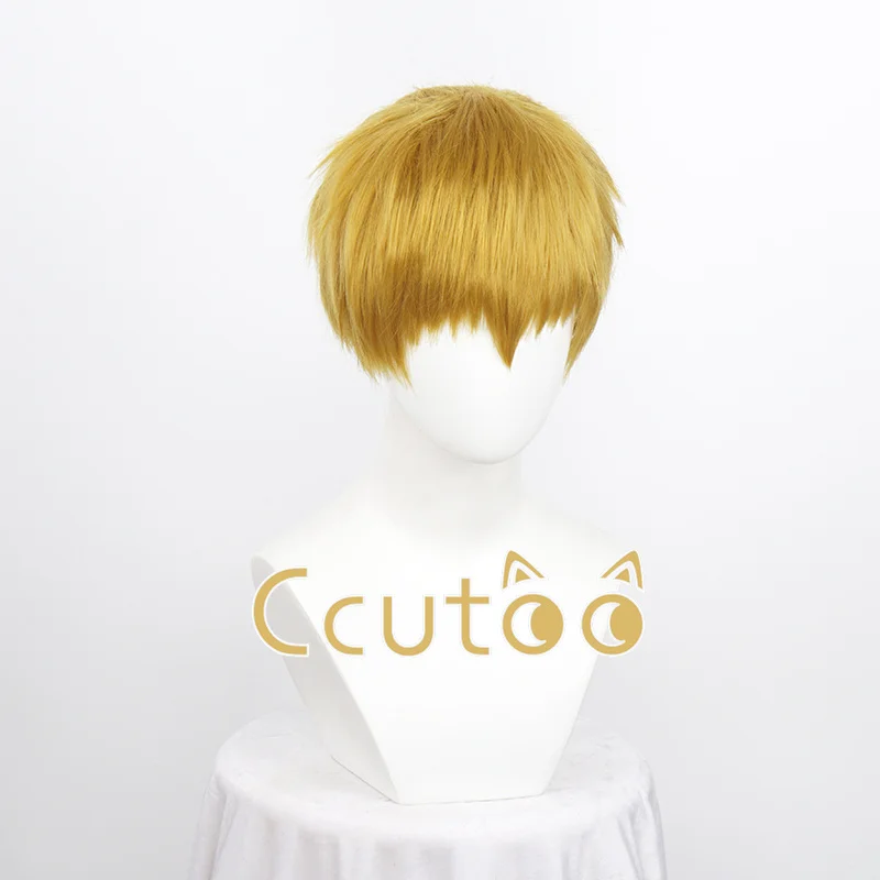 Anime Mob Psycho 100 Arataka Reigen Cosplay Wig Short Heat Resistant Synthetic Hair Halloween Party Role Play Wigs +Wig Cap