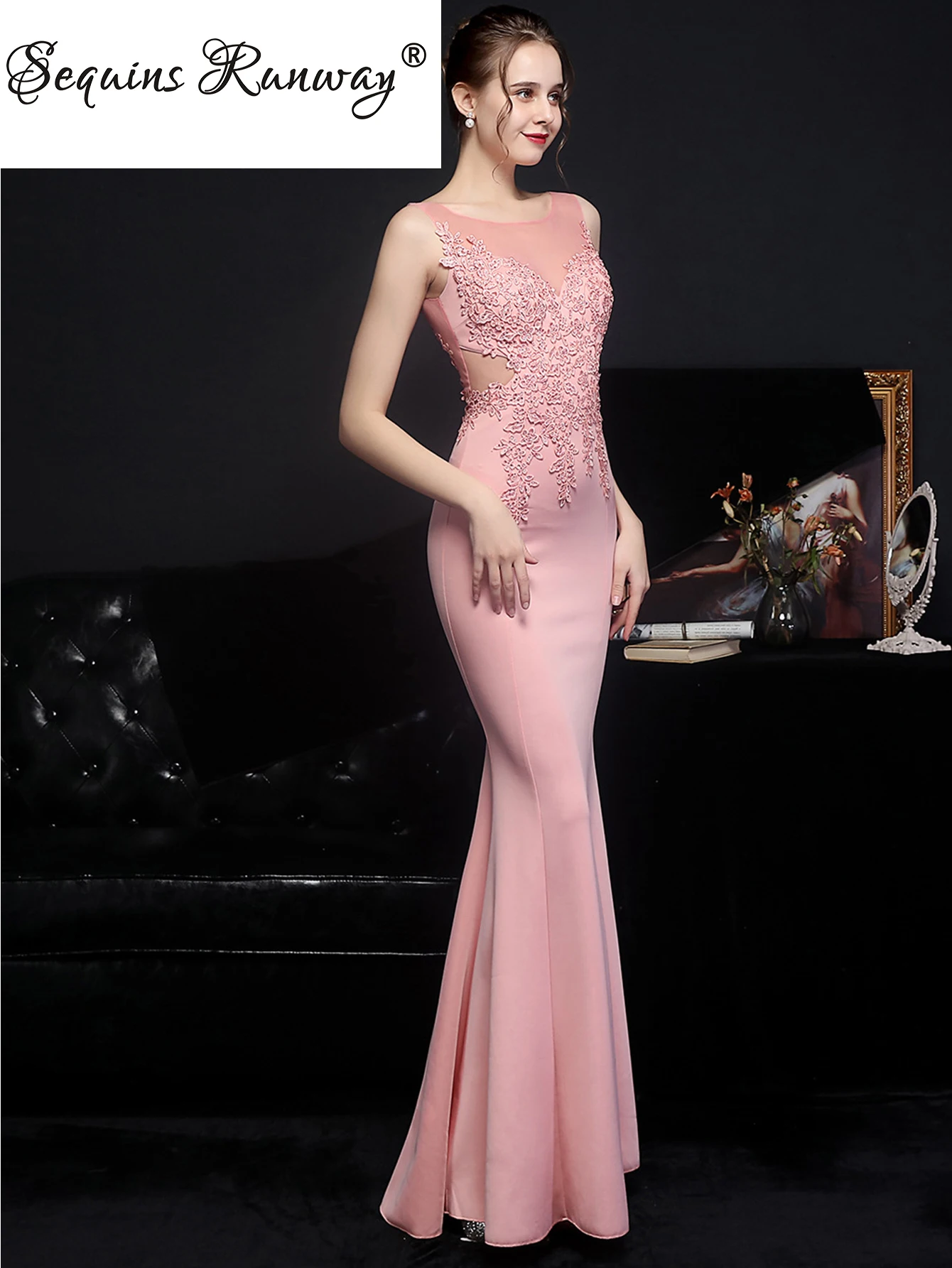 Sexy see through mesh maxi summer dress women elegant wedding prom lace dresses luxury long rhinestone evening dresses vestidos