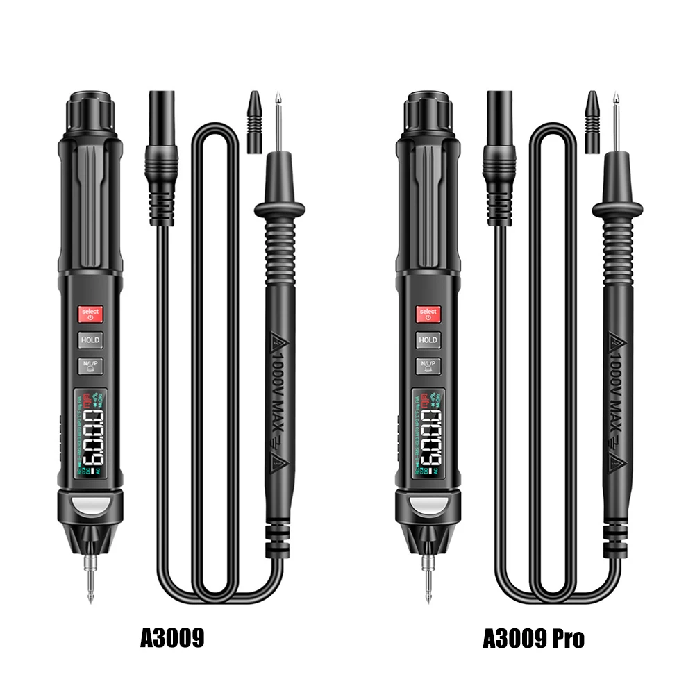 ANENG A3009 NCV multímetro pluma 6000 recuentos multímetro de transmisión de voz inteligente rango automático para Labo/Hospital/consultador de Radio/hogar