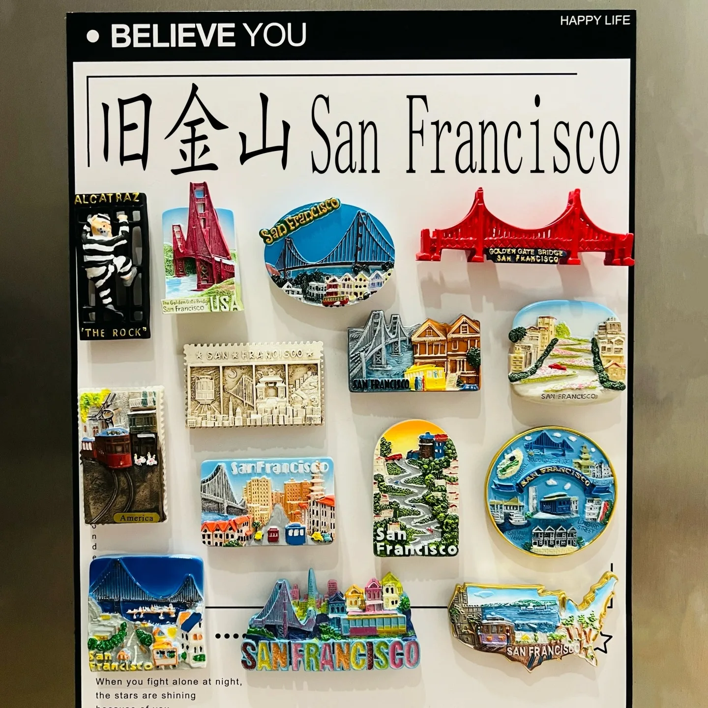 San Francisco США 3D магниты на холодильник сувенирные смолы магниты на холодильник коллекция наклеек ремесленный подарок украшение дома