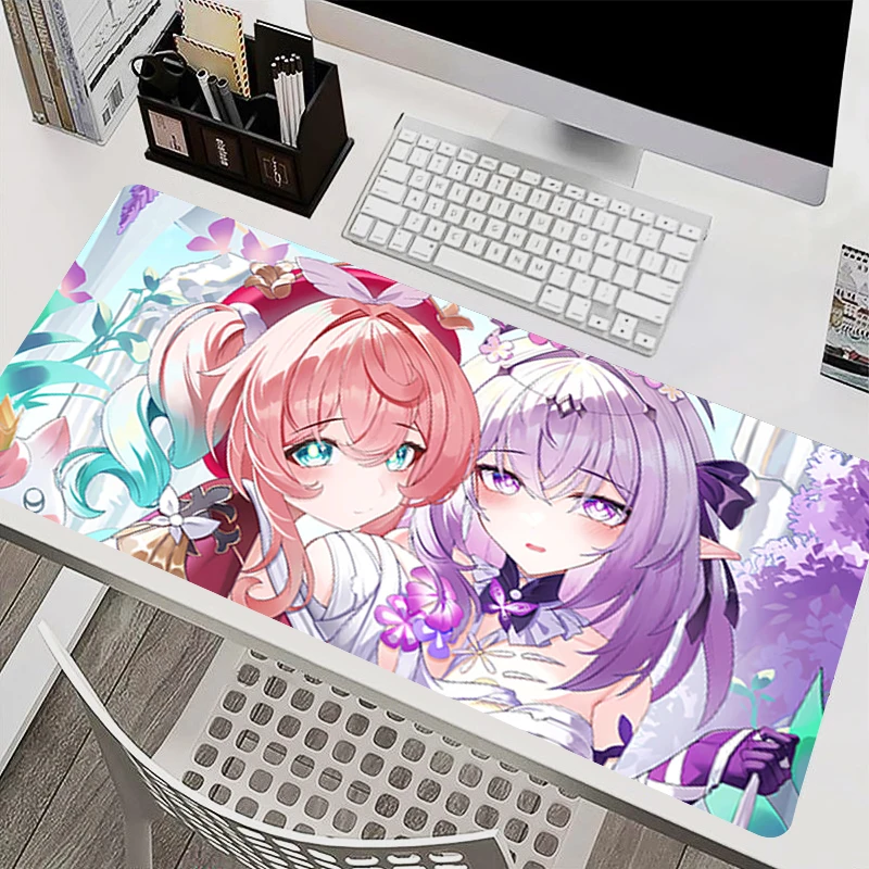 Large Mouse Pad Notebook Gamer Keyboard Mousepad Honkai Star Rail Hyacine kawaii Gaming Desk Mat Computer MouseMat For CS GO LOL