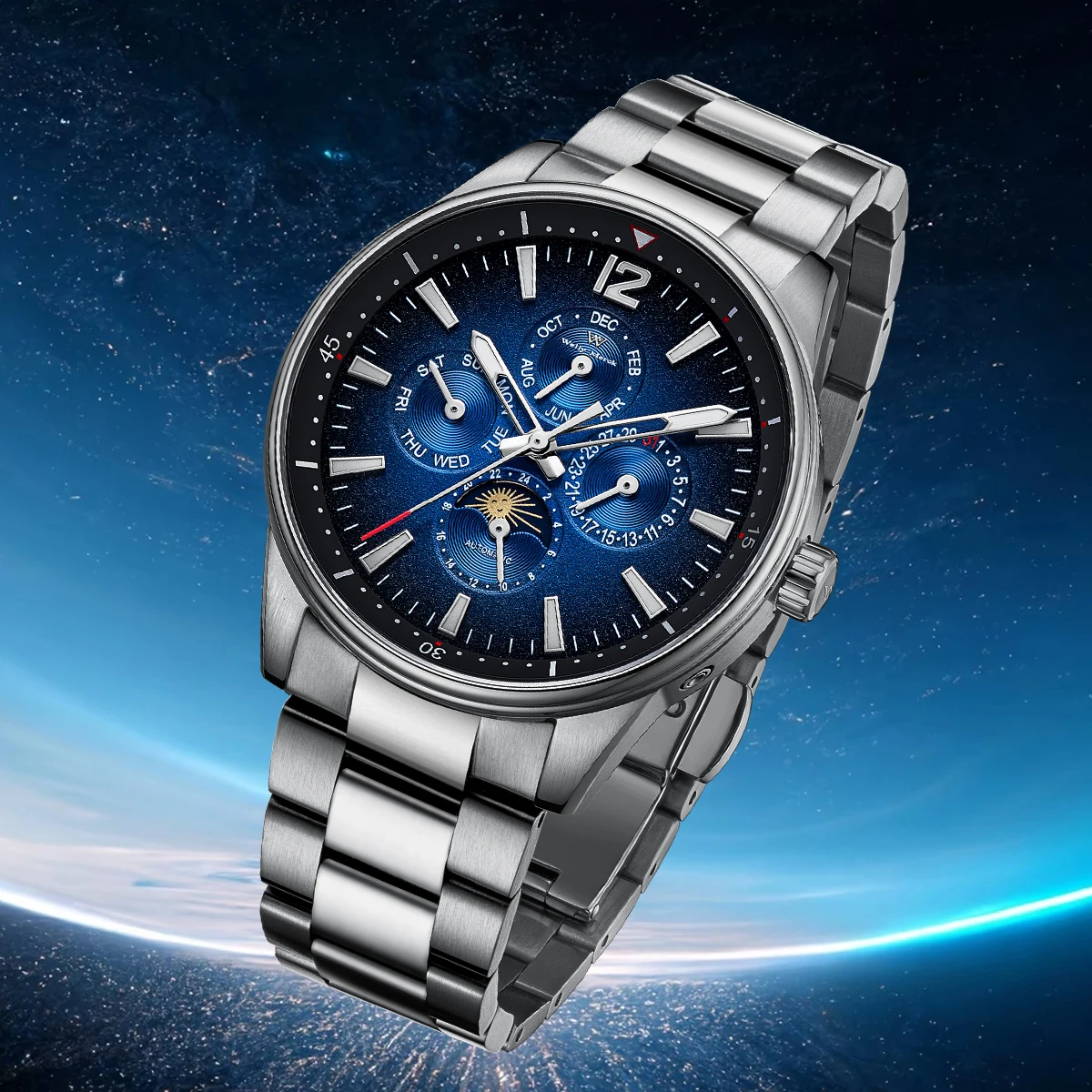 WM 시계 자동 기계식 시계 방수 다기능 비즈니스 남성용 시계 시계 WM160M