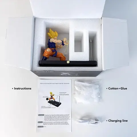Nikolatoy Son Goku Kamehameha Wave Magnetisk Ljuslampa Dragon Ball Kakarotto Anime Modell Ornament Actionfigur Leksak för Barn 10 best sales Ali-leksaker - №9