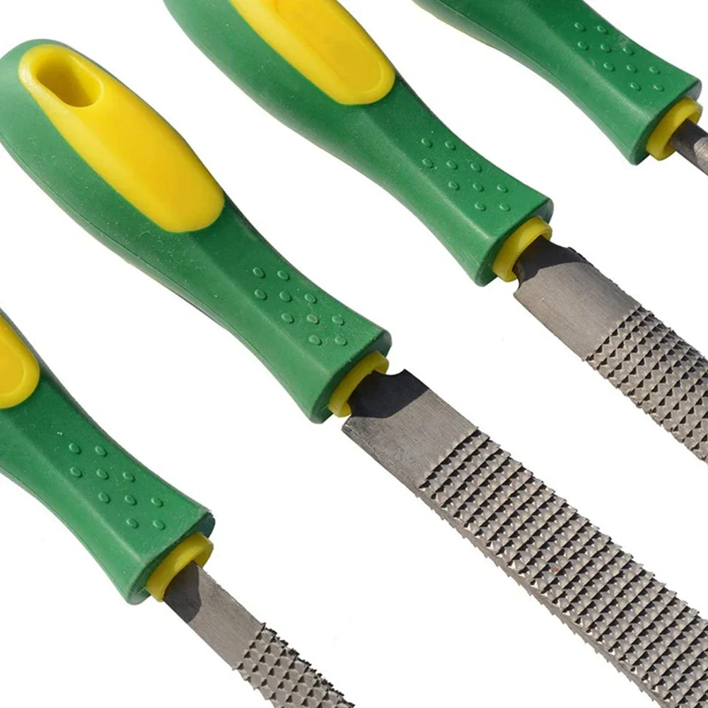 4 Pcs Rubber Files Handles Files Supplies 4-1/3 Inch Length Round Rectangular Hole File Handle Two Color Rubber File Handle 