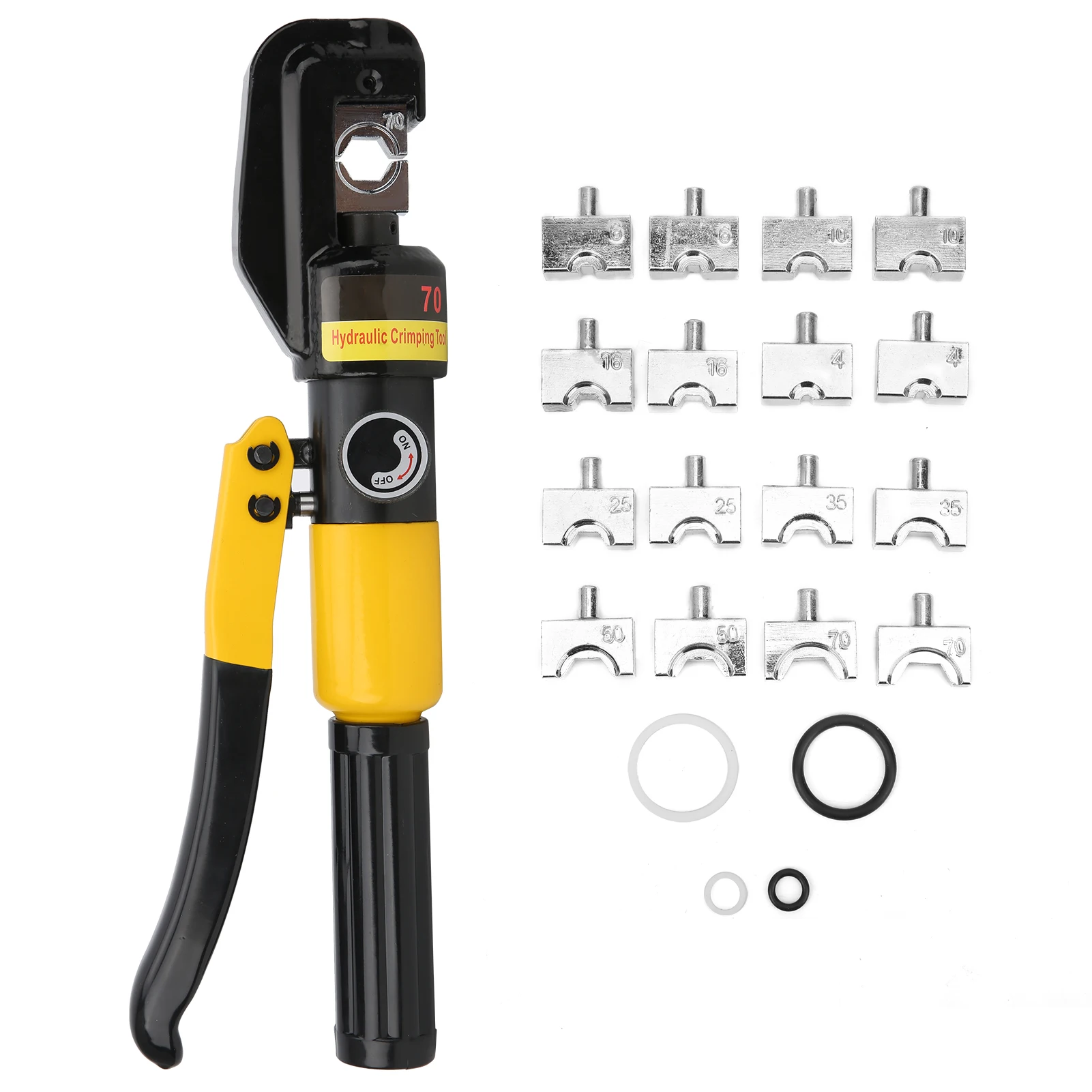 YQK-70 Hydraulic Pliers 6 Tons Integral Portable Pressure Crimping Tool with 16pcs Molds