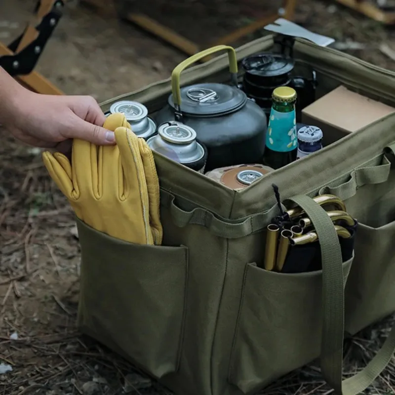 في الهواء الطلق حقيبة يد التخييم سعة كبيرة مقاوم للماء أدوات الأمتعة المنزلية المنظم أكياس بسيطة يده حقيبة قابلة للطي #6