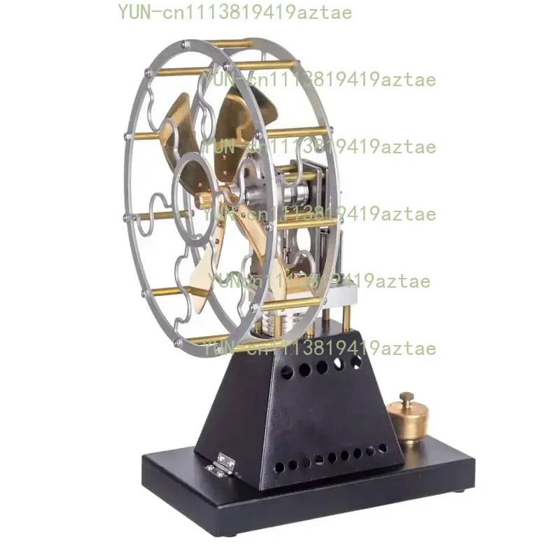 Engine Model Kit, Physical Science Experiment Toy, Retro 4-Leaf Heat Driven Stove Fan