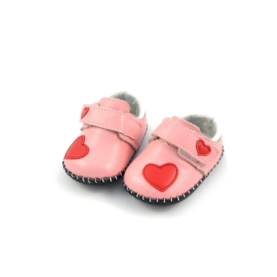 New Baby Casual Shoes Soft bottom Infants First walkers Anti-slip  kids Boys Girls Crib Shoes Heart-Shaped Genuine Leather