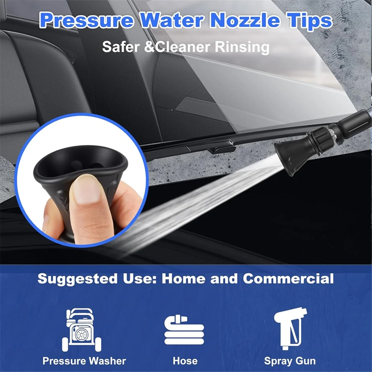 AA25 Pressure Washer Nozzle Guard,2 Pack 25 Degree/40 Degree Pressure Washer Nozzle with Protector Holder