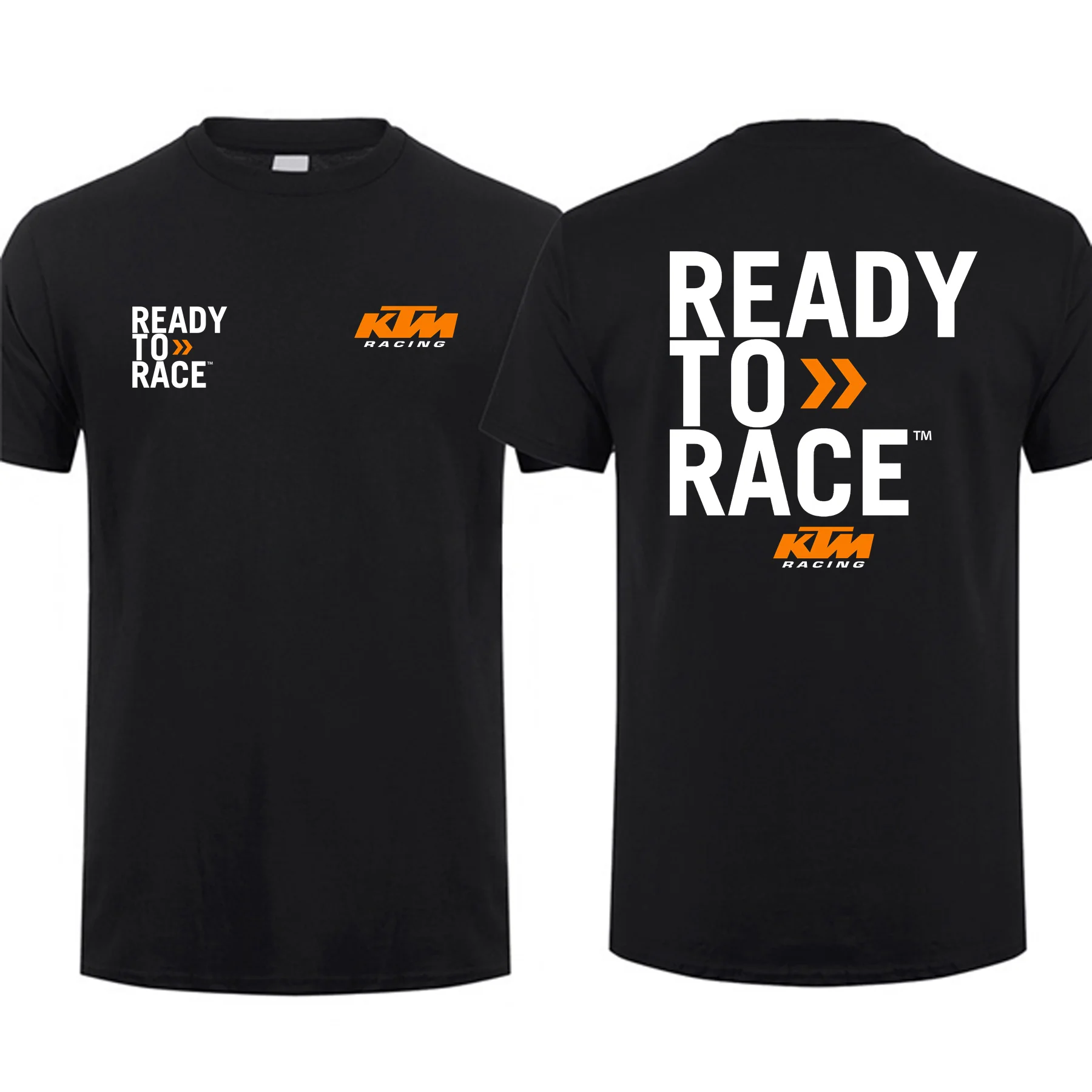 Amazing Tees Men T Shirt Double-sided Casual Oversized Ready To Race KTM Gift for Biker Motocross T-shirt Graphic Short Sleeve