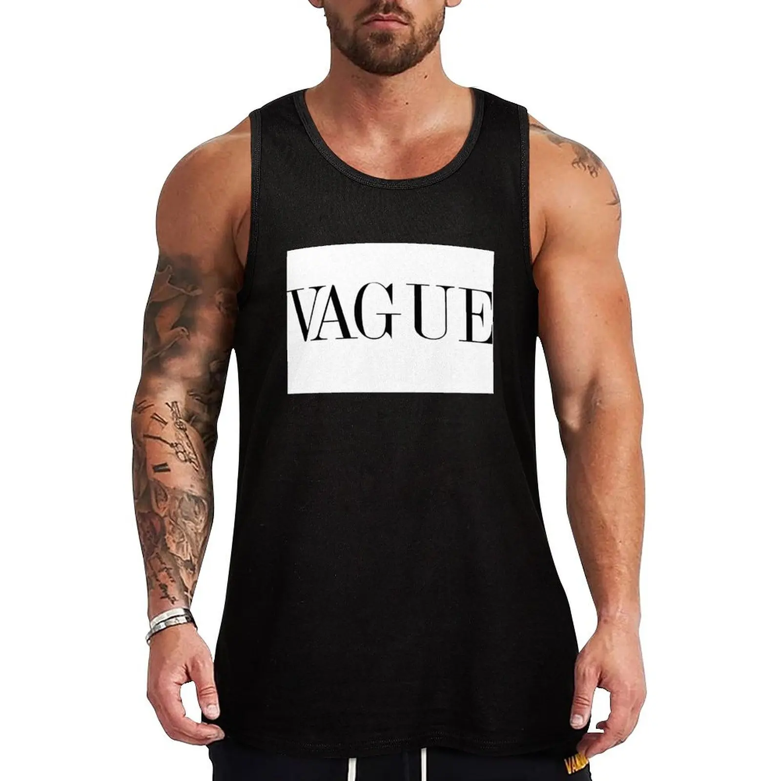 VAGUE Tank Top gym training accessories man sexy?costume Men's gym sports vest