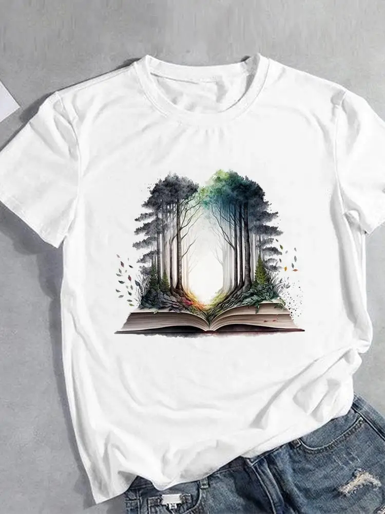 Plantenstijl Trend 90S Schattige Grafische T-Shirt Kleding Korte Mouw Print T Damesmode Dames Casual T-Shirts