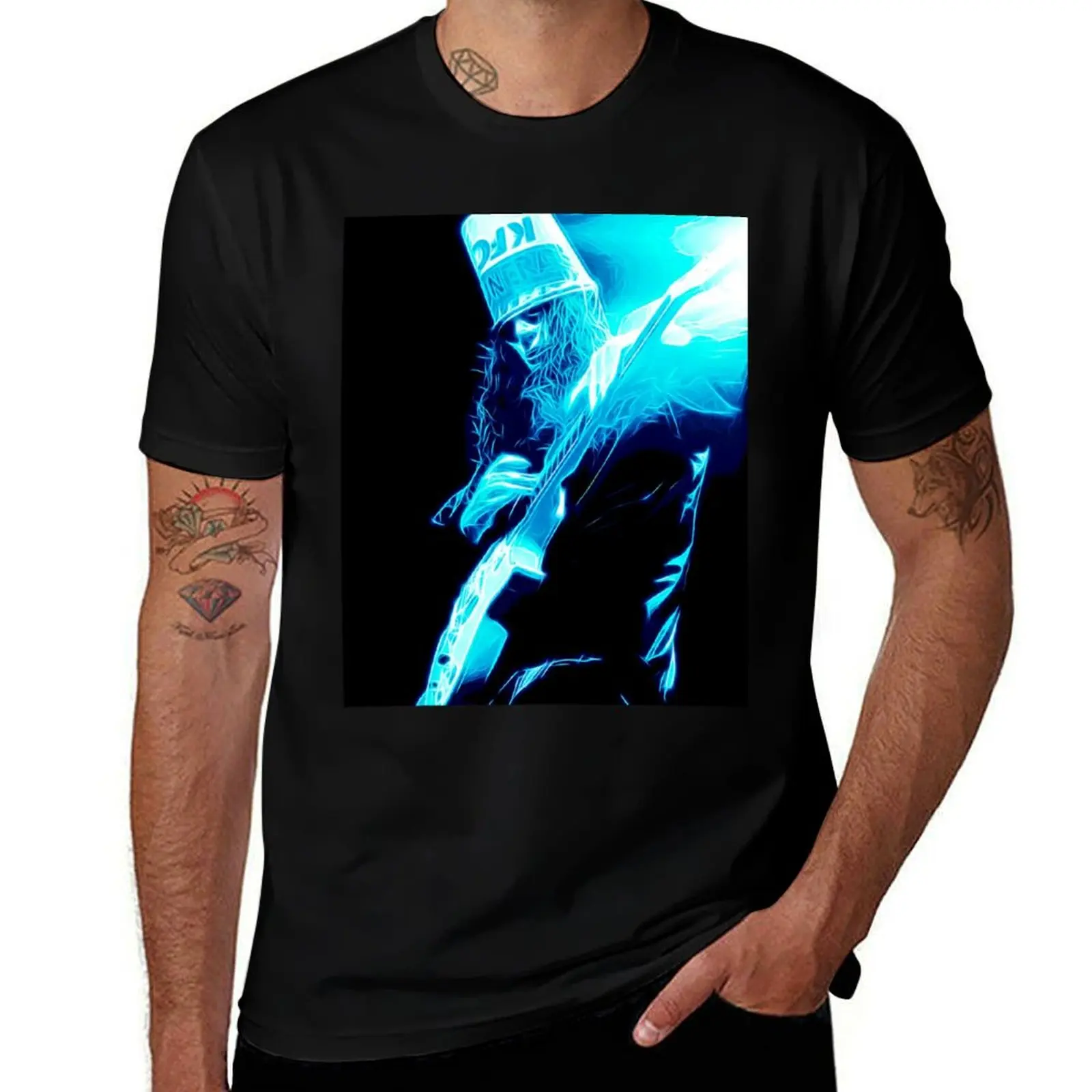 Buckethead Electric Tears Graphic T-Shirt Lightweight Basic Short Sleeve Shirt T-Shirt