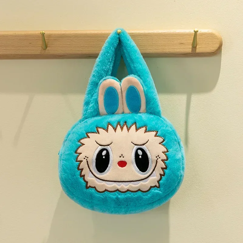 New Labubu Shoulder Bag Cartoon Large Capacity Handbag Plush Toy Bag Student Crossbody Bags The Monsters Outdoor Travel Use