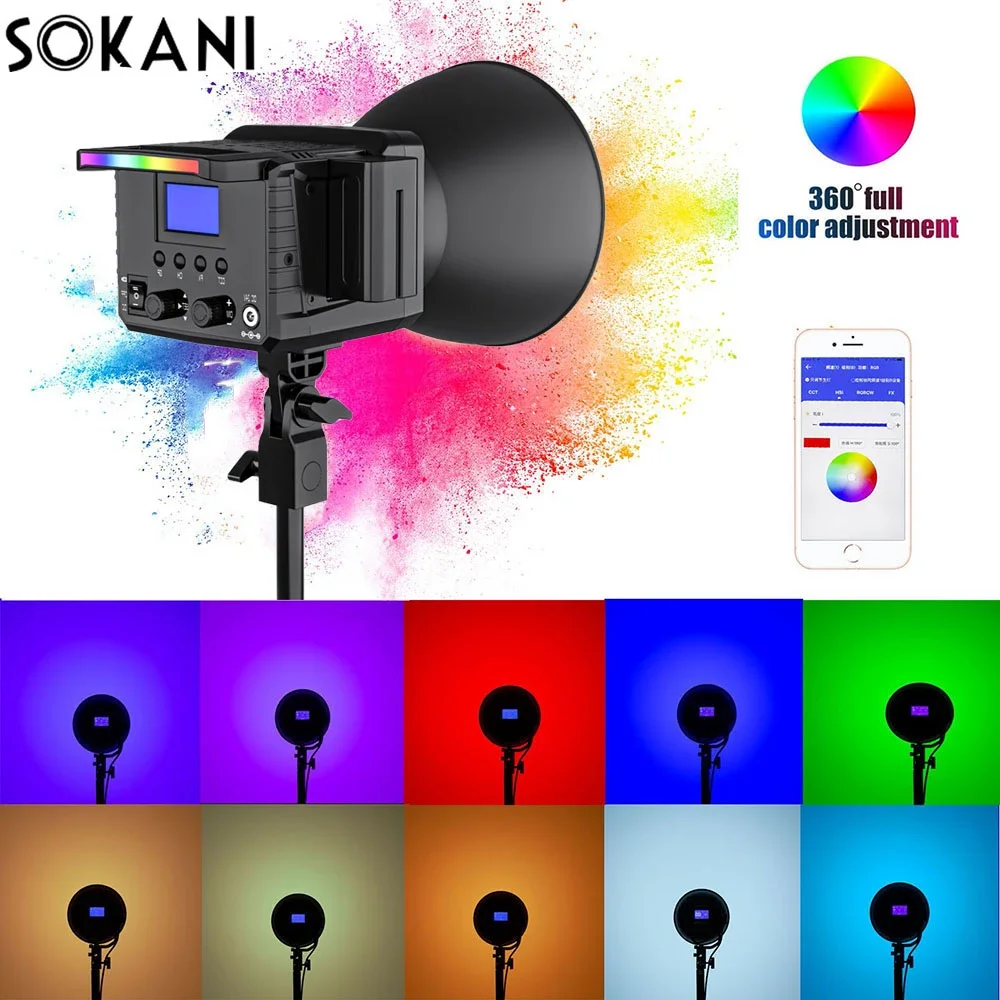 Sokani X100 X25 Bi-Color RGB LED Video Light Handheld Tube Wand Stick Kit for YouTube Tiktok