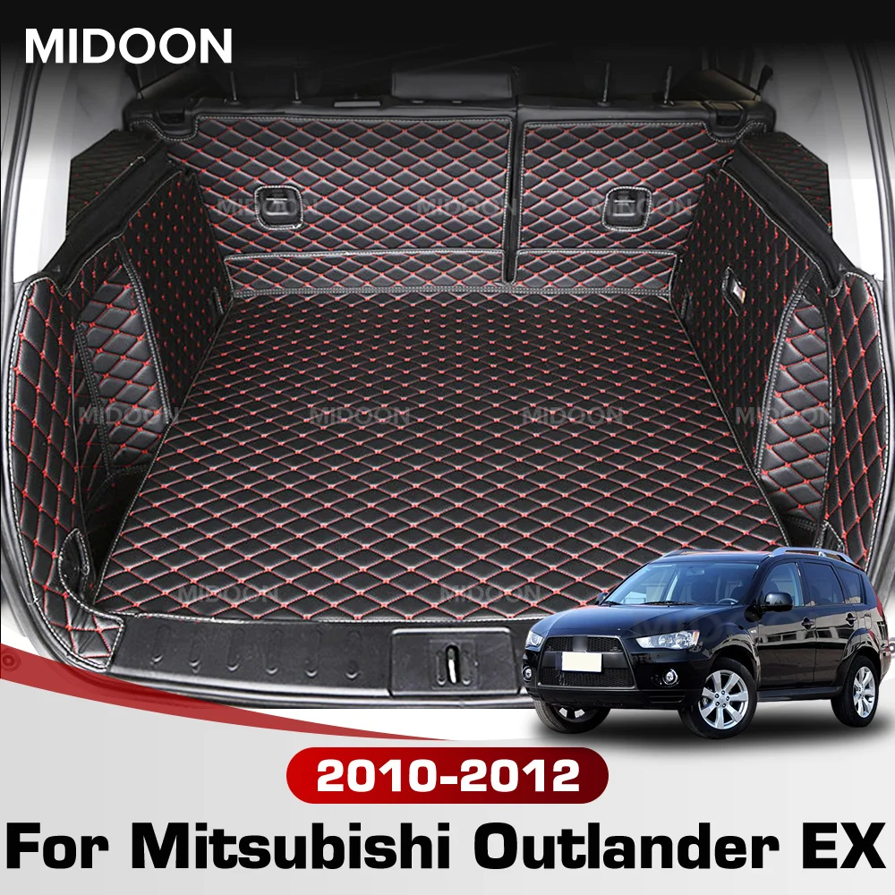 Car Rear Trunk Mat For Mitsubishi Outlander EX 2010-2012 Full Coverage Car Boot Liner Cargo Protector Auto Interior Accessories