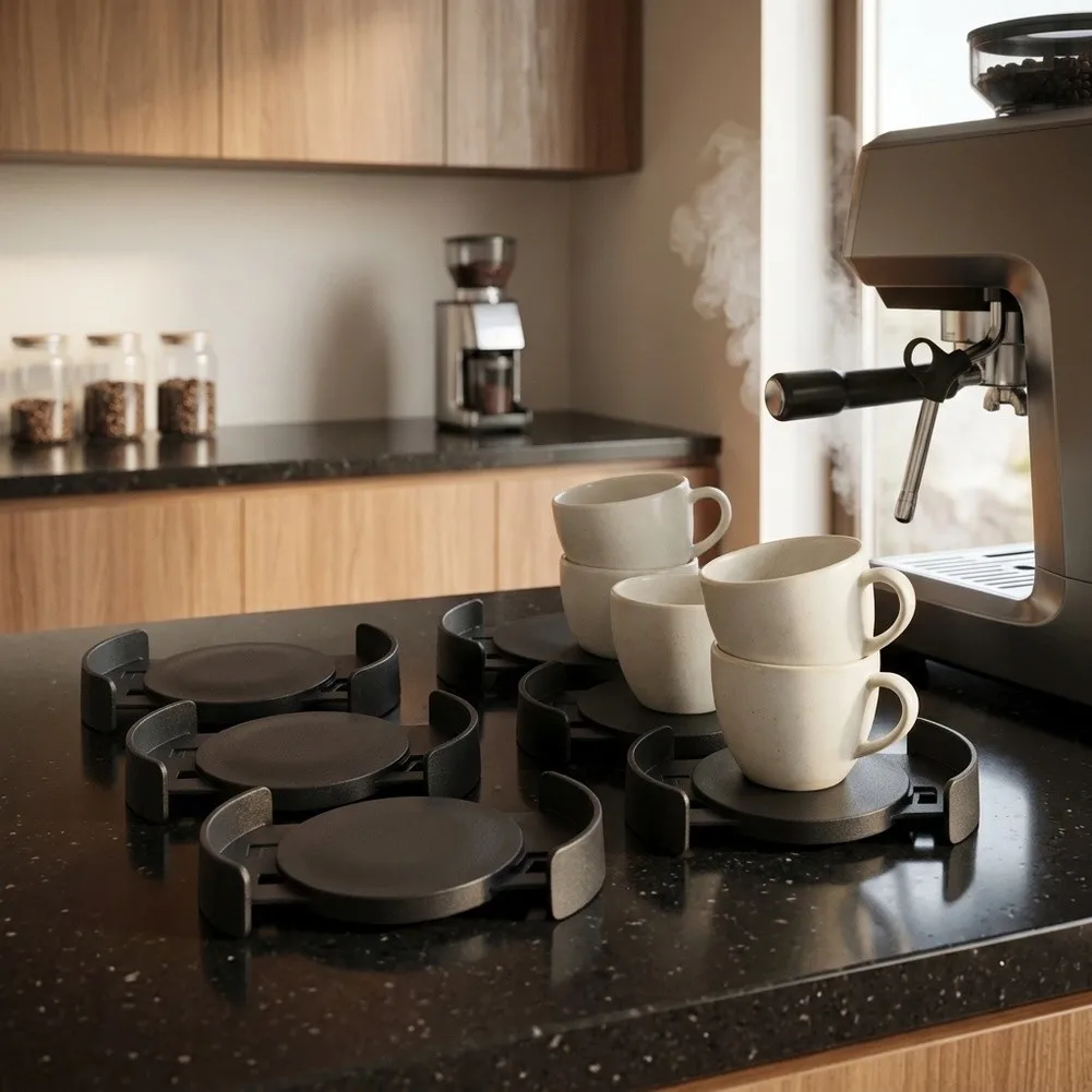 Coffee Cup Rack Set 6 Pieces - Open Design Cup Holder for Quick and Air Circulation to Keep Mugs Dry and Clean