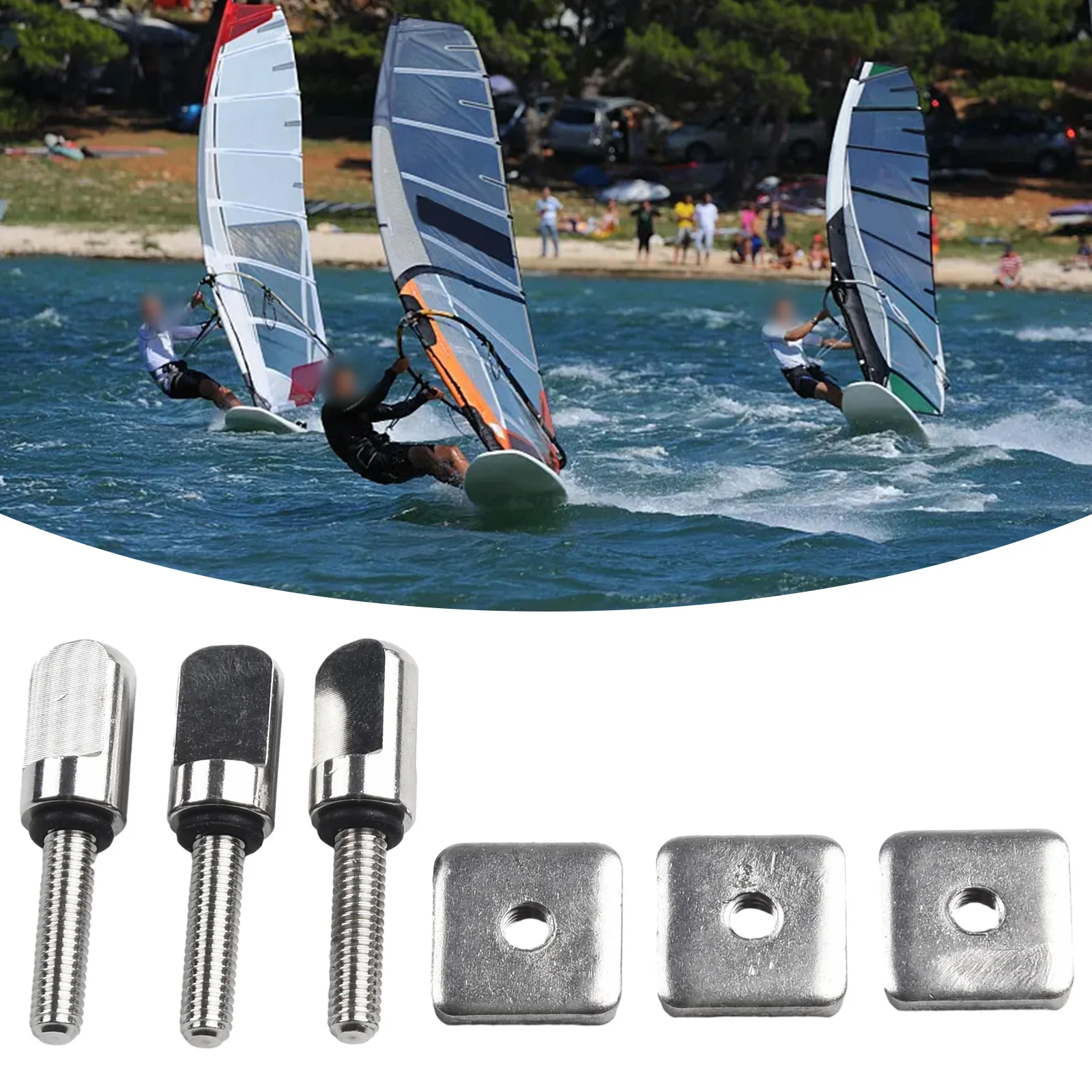 

1/3pcs Surfboard Fin Screw Surf Fin Bolts Stainless Steel Sliding Fin Screws Single Fin Nails Replacing Screws Replacement Tools